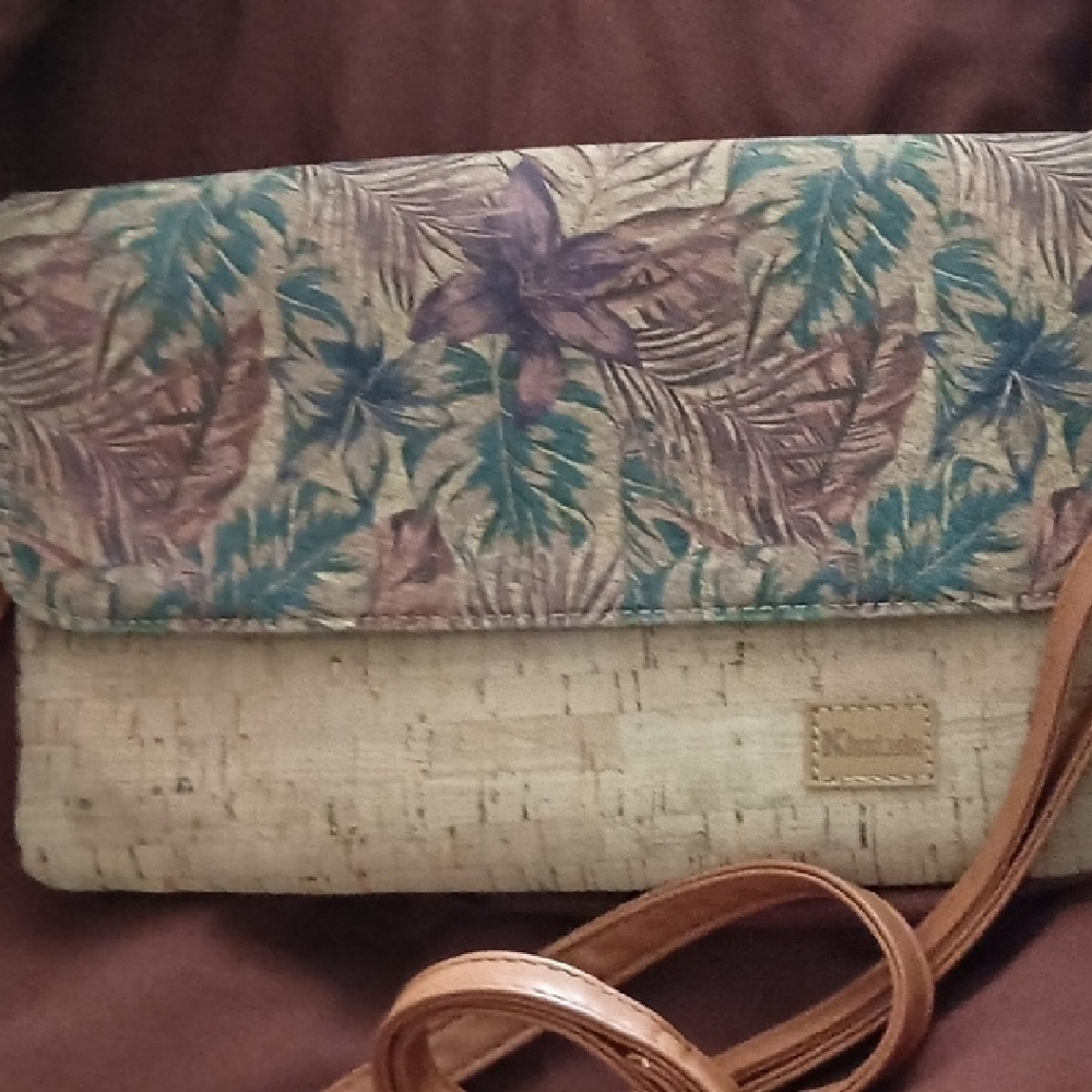 Floral Cork Shoulder Bag
